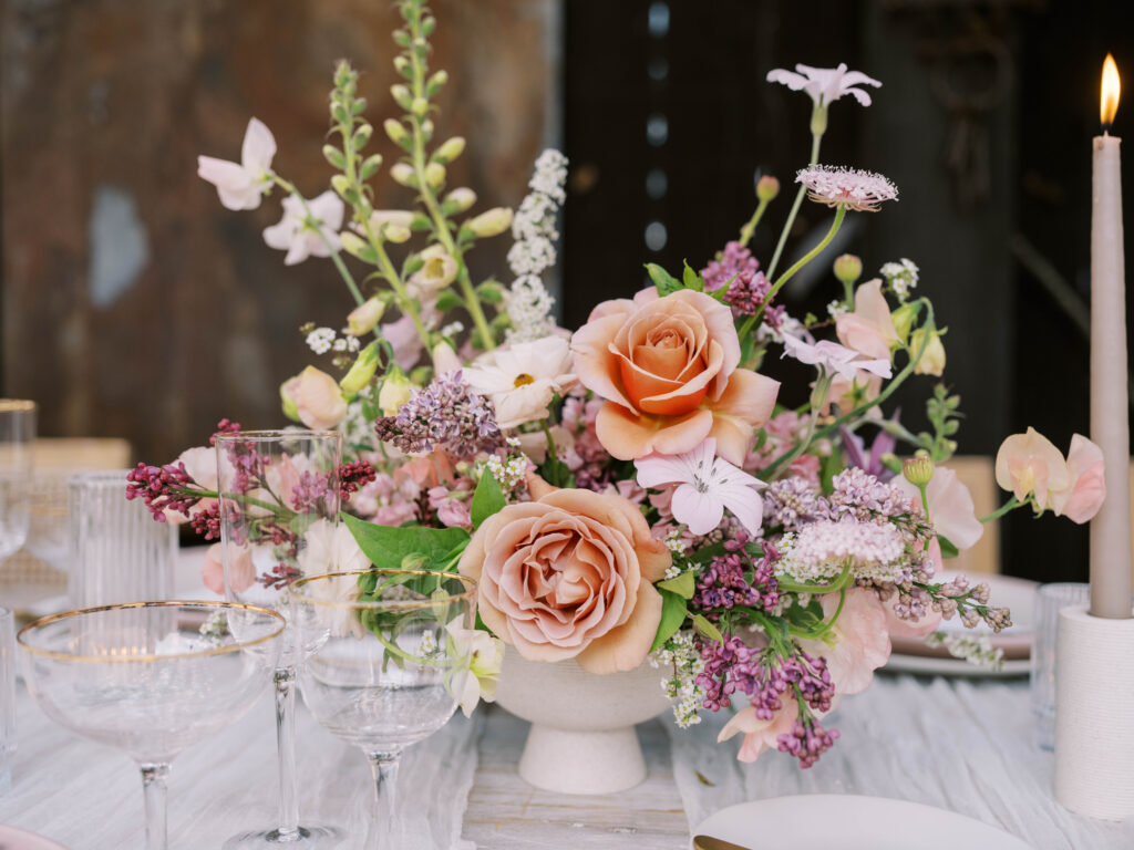 San Diego Wedding Planner, Bryce Gaston Events planned and designed this whimsical, pink and purple wedding in La Jolla at Villa Francesca. She plans luxury weddings throughout Southern California.