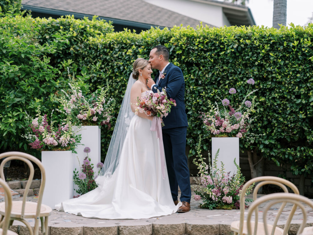 San Diego Wedding Planner, Bryce Gaston Events planned and designed this whimsical, pink and purple wedding in La Jolla at Villa Francesca. She plans luxury weddings throughout Southern California.